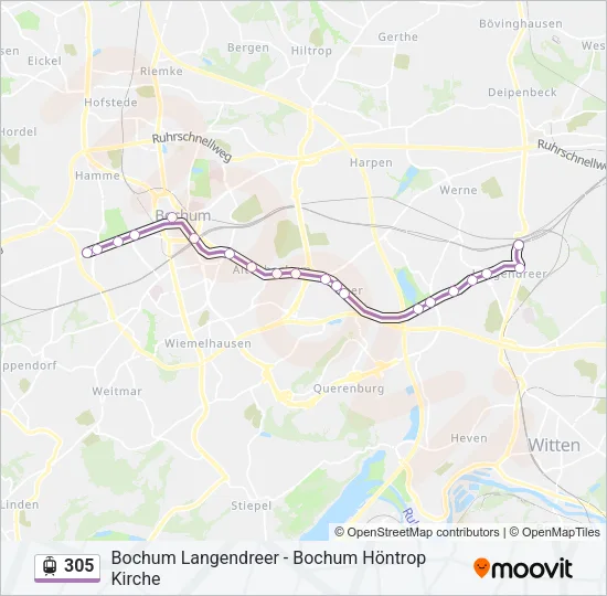 305 Light Rail Line Map