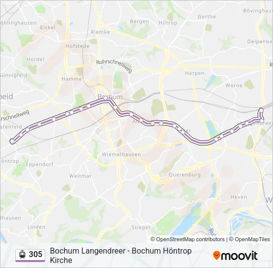 305 Light Rail Line Map