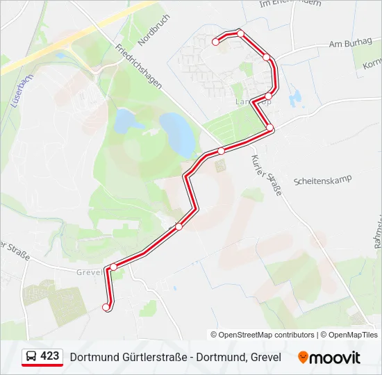 423 Bus Line Map