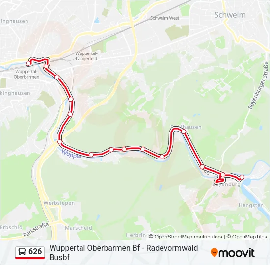 626 Bus Line Map