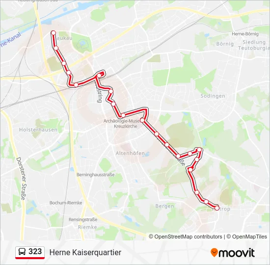 Автобус 323: карта маршрута