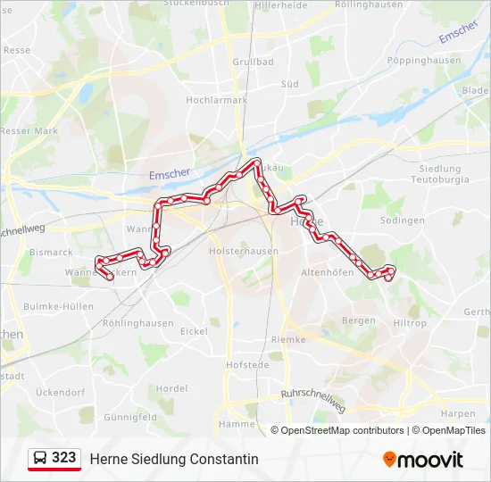 Автобус 323: карта маршрута