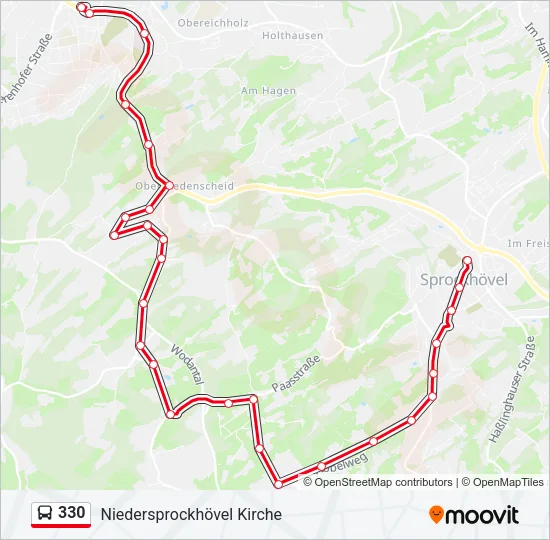 330 Bus Line Map