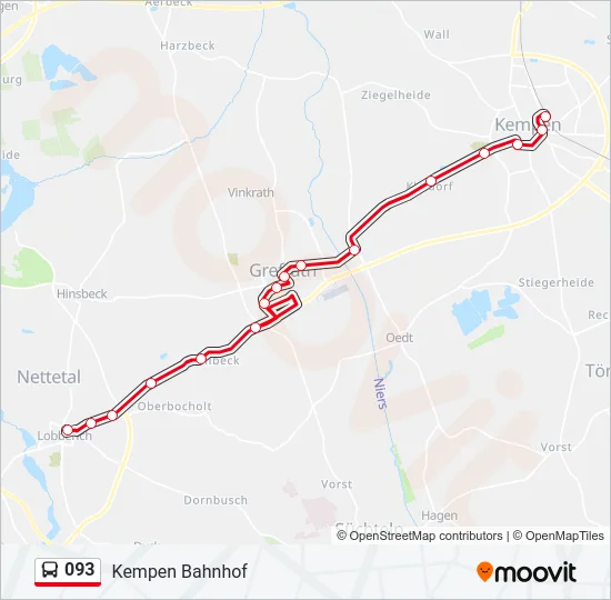 093 Bus Line Map