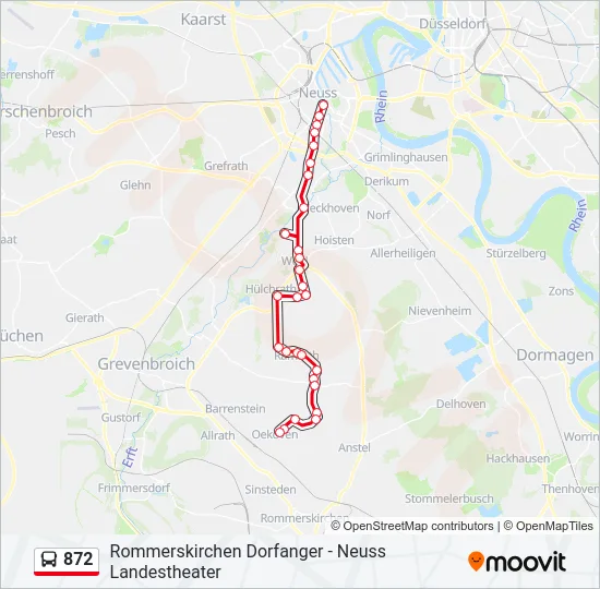 872 Bus Line Map