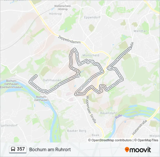 357 Bus Line Map