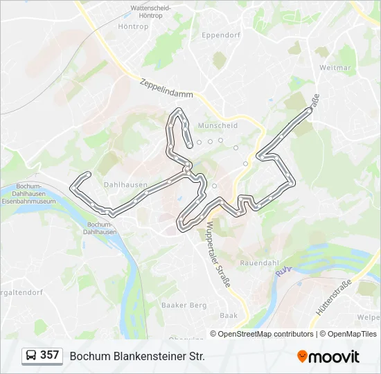 357 Bus Line Map