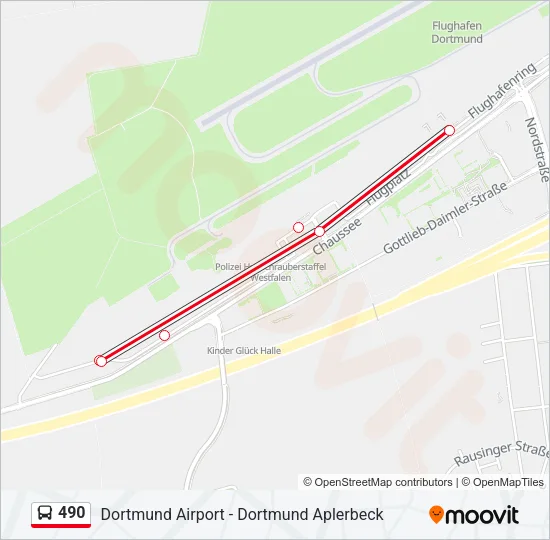 490 Bus Line Map