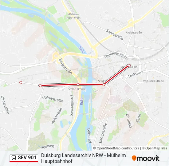 SEV 901 Bus Line Map
