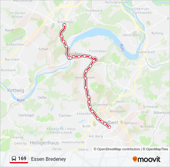 169 Bus Line Map