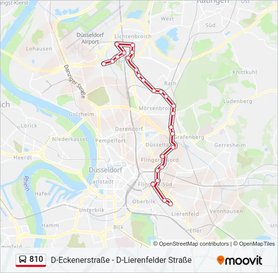 810 Bus Line Map