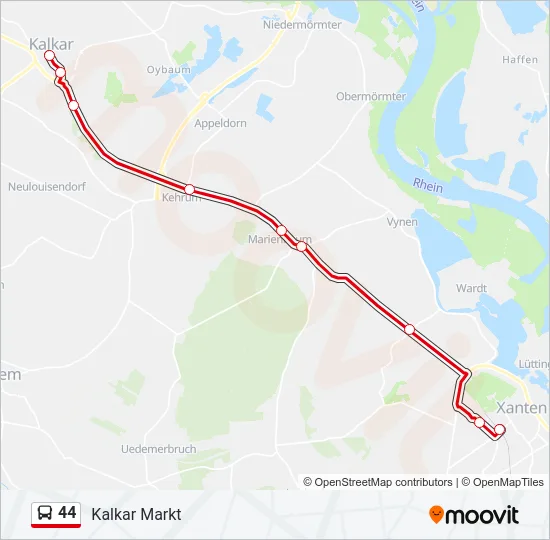 44 Bus Line Map