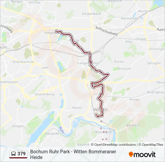 379 Bus Line Map