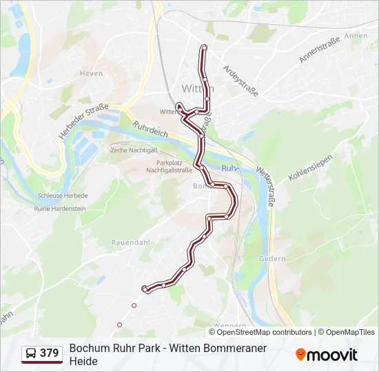 379 Bus Line Map