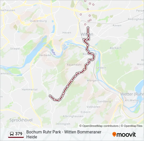 379 Bus Line Map