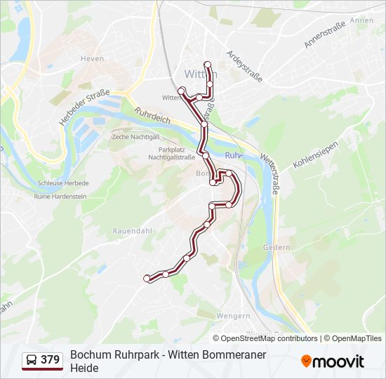 379 bus Line Map