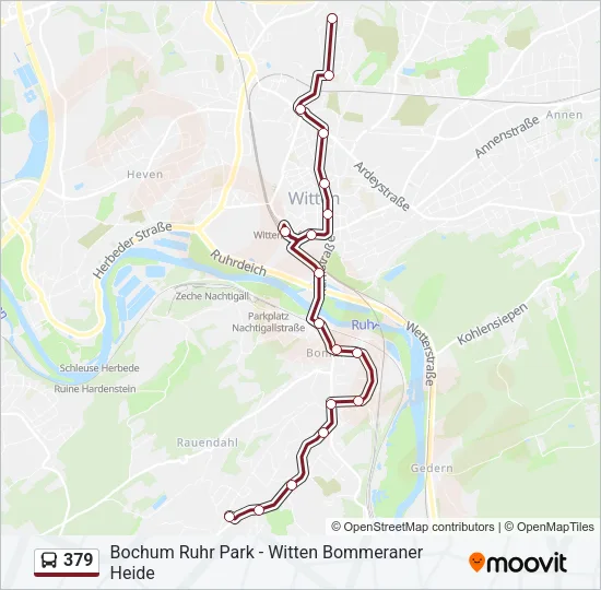 379 Bus Line Map