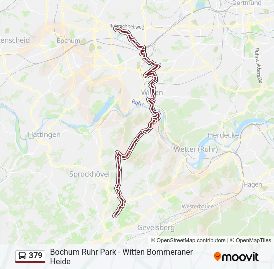 379 Bus Line Map
