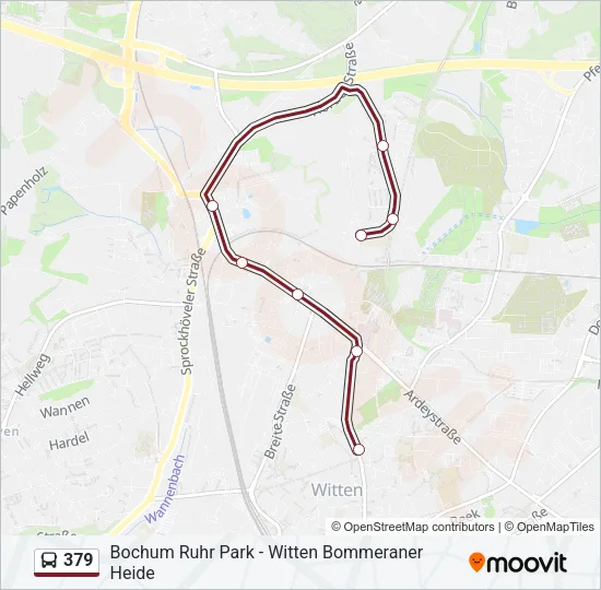 379 Bus Line Map