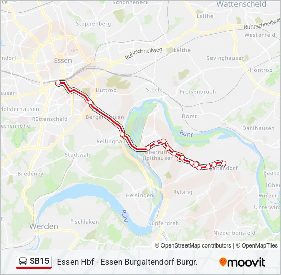 SB15 Bus Line Map