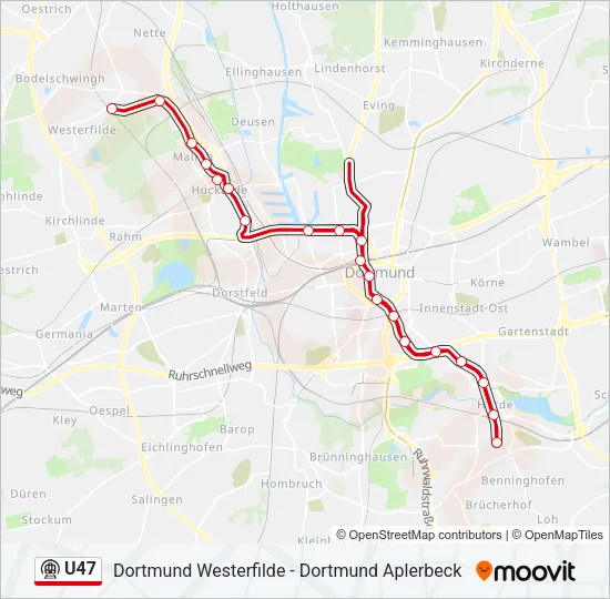 U47 Subway Line Map