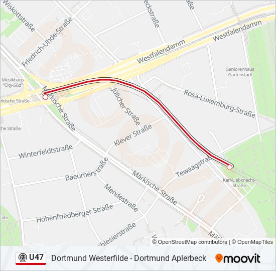 u47 Route Fahrpläne, Haltestellen & Karten Dortmund Märkische Straße (Aktualisiert)