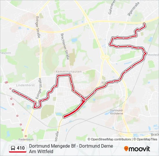 410 Bus Line Map