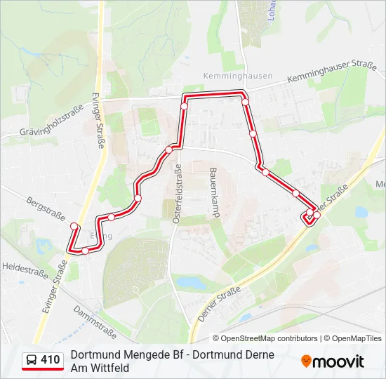 410 Bus Line Map