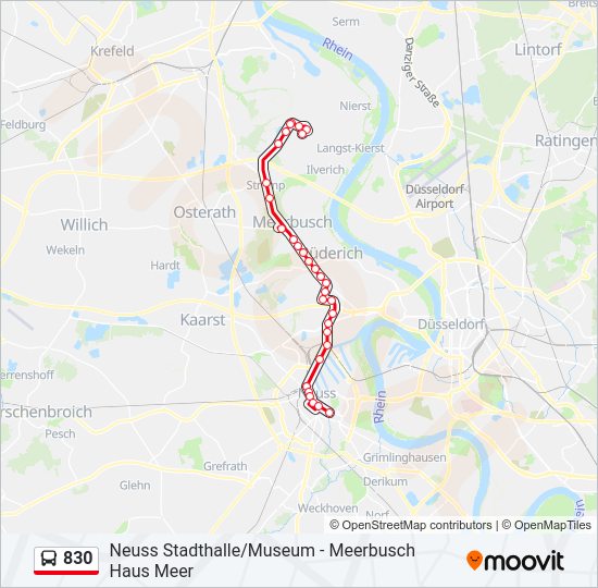 830 bus Line Map