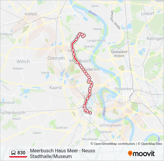 830 Bus Line Map