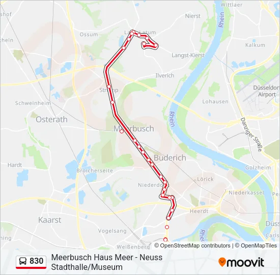 830 Bus Line Map