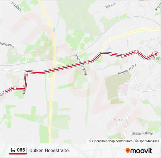 085 Bus Line Map