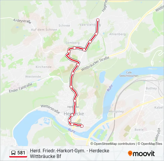 581 Bus Line Map