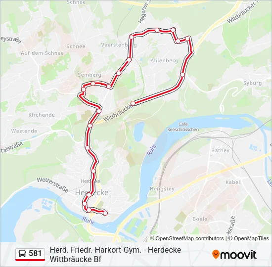 581 Bus Line Map