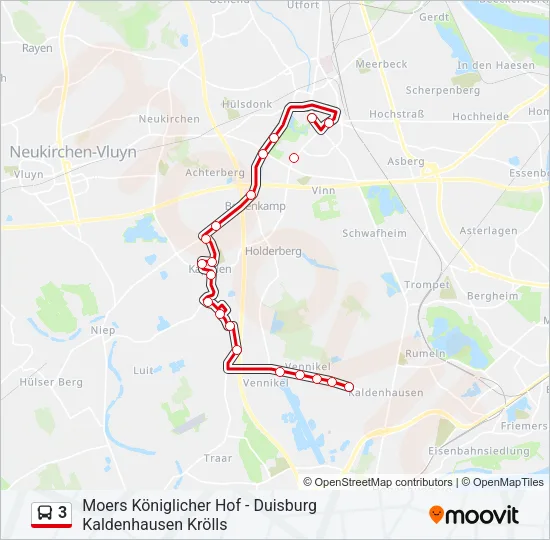 3 Bus Line Map