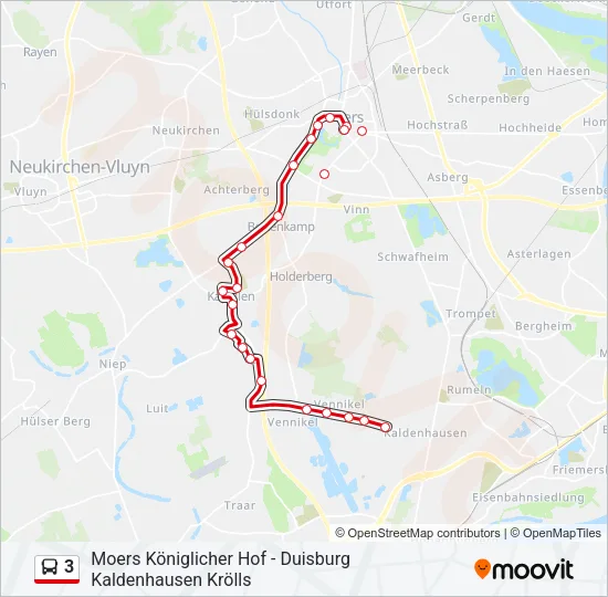 3 Bus Line Map