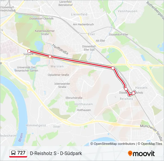 727 Bus Line Map