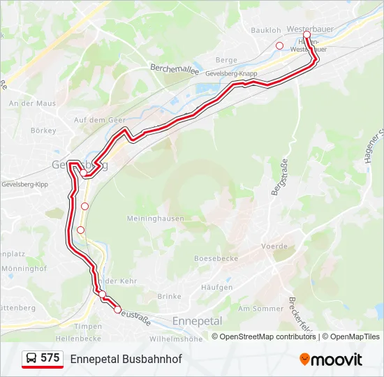 575 Bus Line Map
