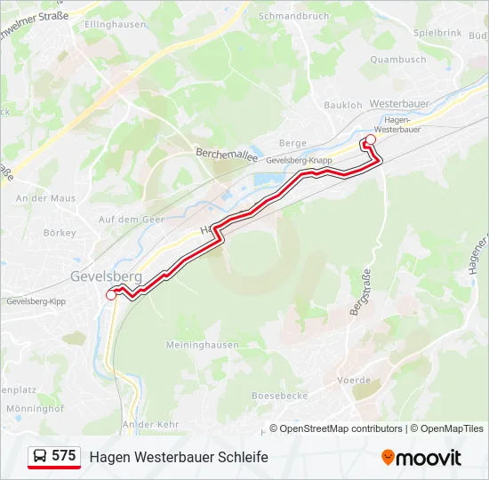575 Bus Line Map