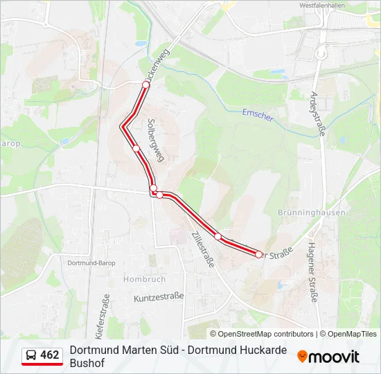 462 Bus Line Map