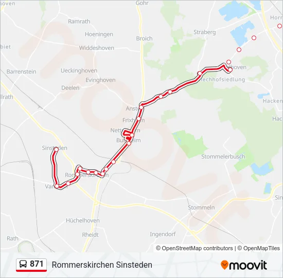 871 Bus Line Map