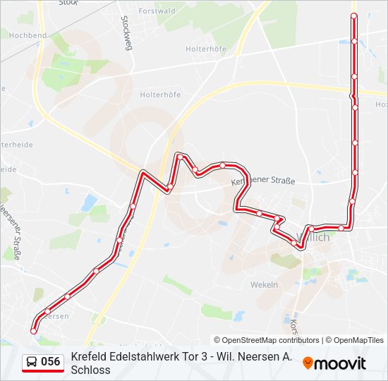 Buslinie 056 Karte