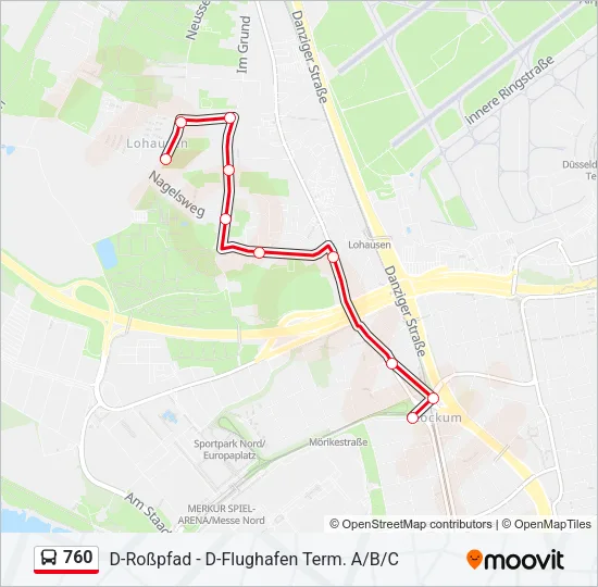 760 Bus Line Map