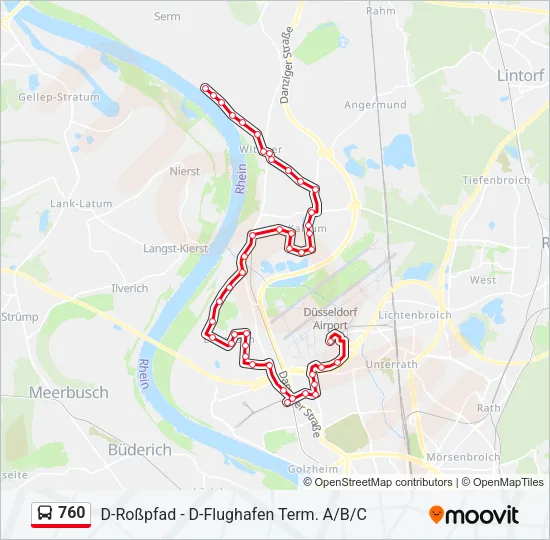 760 Bus Line Map