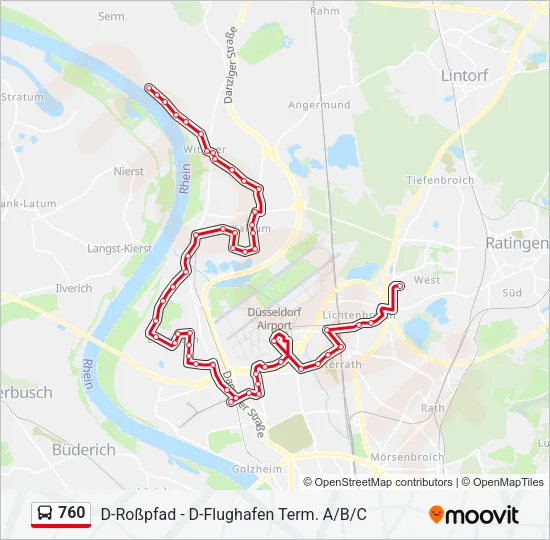 760 Bus Line Map