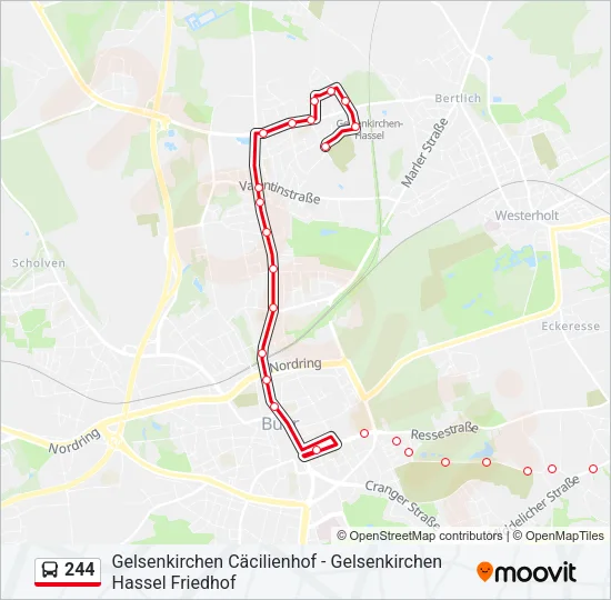 244 Bus Line Map