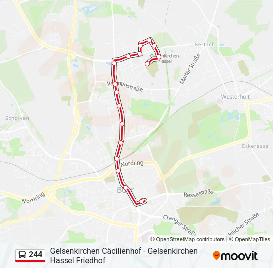 244 Bus Line Map