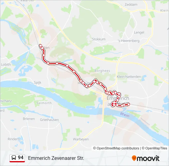 94 Bus Line Map