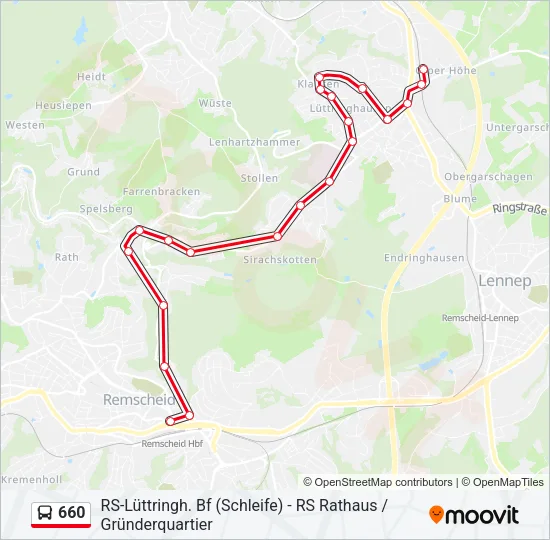 660 Bus Line Map