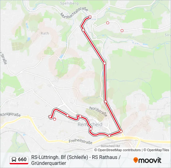 660 Bus Line Map
